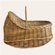 گهواره سنتی نوزاد مدل حصیر چوبی gh کد 1095